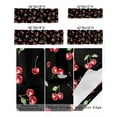 thumbnail image 4 of Watercolor Red Cherry on Black Curtain Valances for Kitchen Windows,Rod Pocket Short Valance Farm Seamless Fruit Art Small Window Treatment for Living Room Bathroom Bedroom,42"x12"-1 Panel, 4 of 9