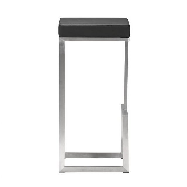 Zuo Chaise de Bar Moderne Darwen en Similicuir, Noir (Ensemble de 2)