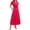 Red Rose, variant on PRETTYGARDEN Summer Maxi Dress for Women Casual Wear To Work V Neck Puff Short Sleeve Smocked Ruffle Flowy Beach Boho Long Floral Dress