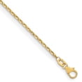 thumbnail image 2 of Auriga Fine Jewelry 18K Yellow Gold 1.50mm Diamond-cut Cable 8" Chain Bracelet for Women, 2 of 6