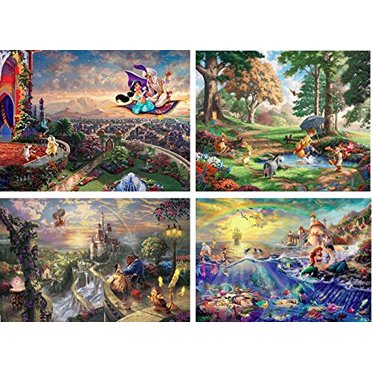 Disney Walt Disney World 50th Four Parks By Night 4 x 500 Pieces Puzzle ...