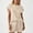 Khaki, variant on MAIHAN Women Casual Outfits Summer Vacation Outfits for Women Short Sleeve Tops Shorts Trendy 2 Piece Summer Shorts Set Casual Two-Piece Outfit