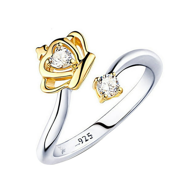 Xihbxyly Juego de Anillos Desmontables, Joyería con Incrustaciones de Circonitas Seleccionadas a Mano, Diseño Lujoso y Único, Accesorio de Aleación Elaborado Meticulosamente, Elegante Atuendo de Noch