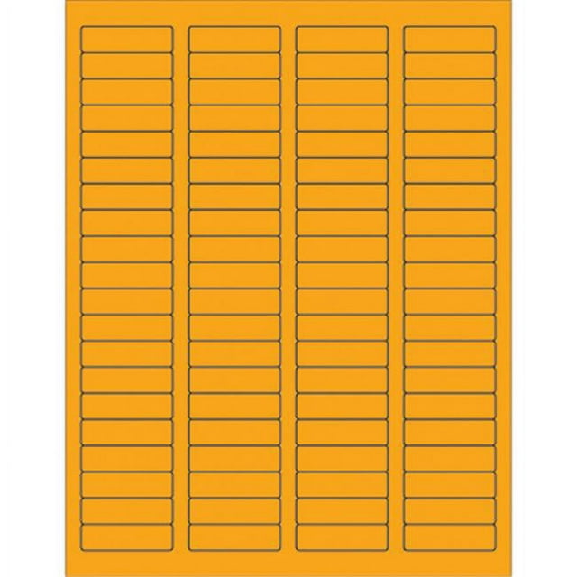 Box Partners LL170OR Étiquettes Rectangulaires Laser Orange Fluorescent 1,75 x 0,5 Po - Lot de 8000
