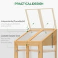 thumbnail image 3 of Wooden Cold Frame Greenhouse With Double Doors And 3 Removable Shelves, 3 of 8