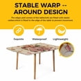 thumbnail image 4 of Beige Gingerbread Christmas Table Cloths for 3 Foot Rectangle Tables, Xmas Tree Gift House Star Patio Waterproof Elastic Fitted Tablecloths, Washable Rectangular Table Cover for Camping, 4 of 8