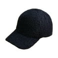 thumbnail image 5 of harmtty Plush Baseball Cap Autumn Winter Fuzzy Curved Brim Windproof Warm Solid Color UV Men Women Adults Outdoor Sports Casual Ponytail Peaked Hat White, 5 of 8