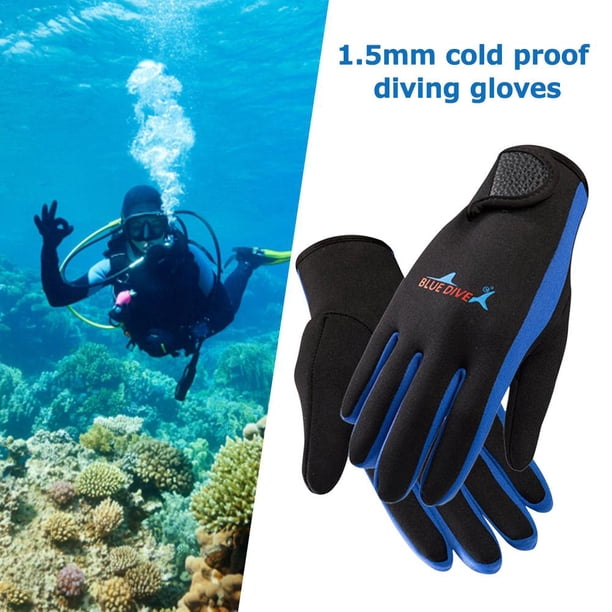 Guantes de buceo 1 par de guantes de neopreno de 1 5 mm para natación buceo antideslizantes a prueba de frío FLhrweasw Nuevo