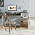 Tribesigns 59 inch Computer Desk with Storage Shelves and File Drawer