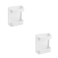 thumbnail image 4 of Monstrate Gran oferta, 1 caja de almacenamiento montada en la pared, soporte para aire acondicionado con Control remoto, organizador de Blanco 2piezas, 4 of 6