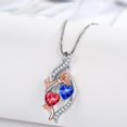 thumbnail image 6 of Taioiat Double Birthstone Necklaces for Women 18K Gold Plated Birthstone Rose Flower Jewelry Anniversary Valentines Day Mother's Day Birthday Gifts for Her Wife Girlfriend Mom, 6 of 7