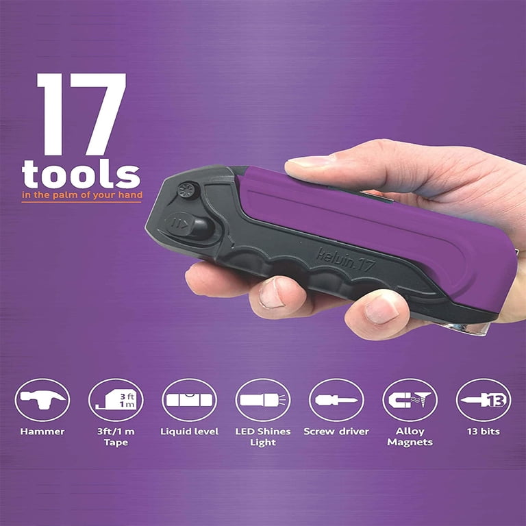 Kelvin K17BLKPUR-01 The Everyday Multi-Tool with Flashlight Purple