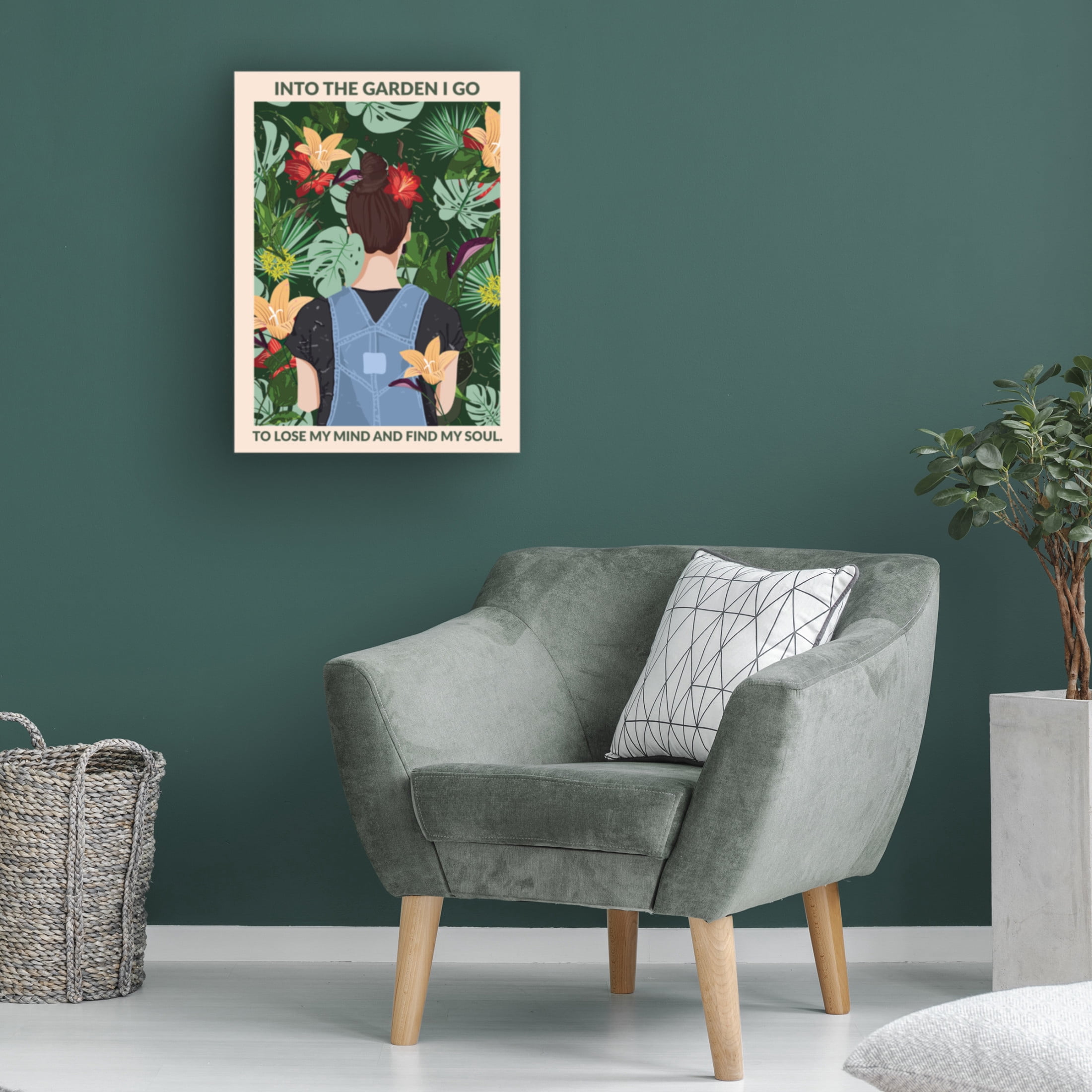 Trademark Fine Art Jon Downer Into the Garden Standard Wall Art Canvas Wall Art