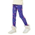 thumbnail image 6 of BULLPIANO 3-13T Girls Footless Leggings Printing Warm Thick Fleece Lined Leggings, 6 of 8