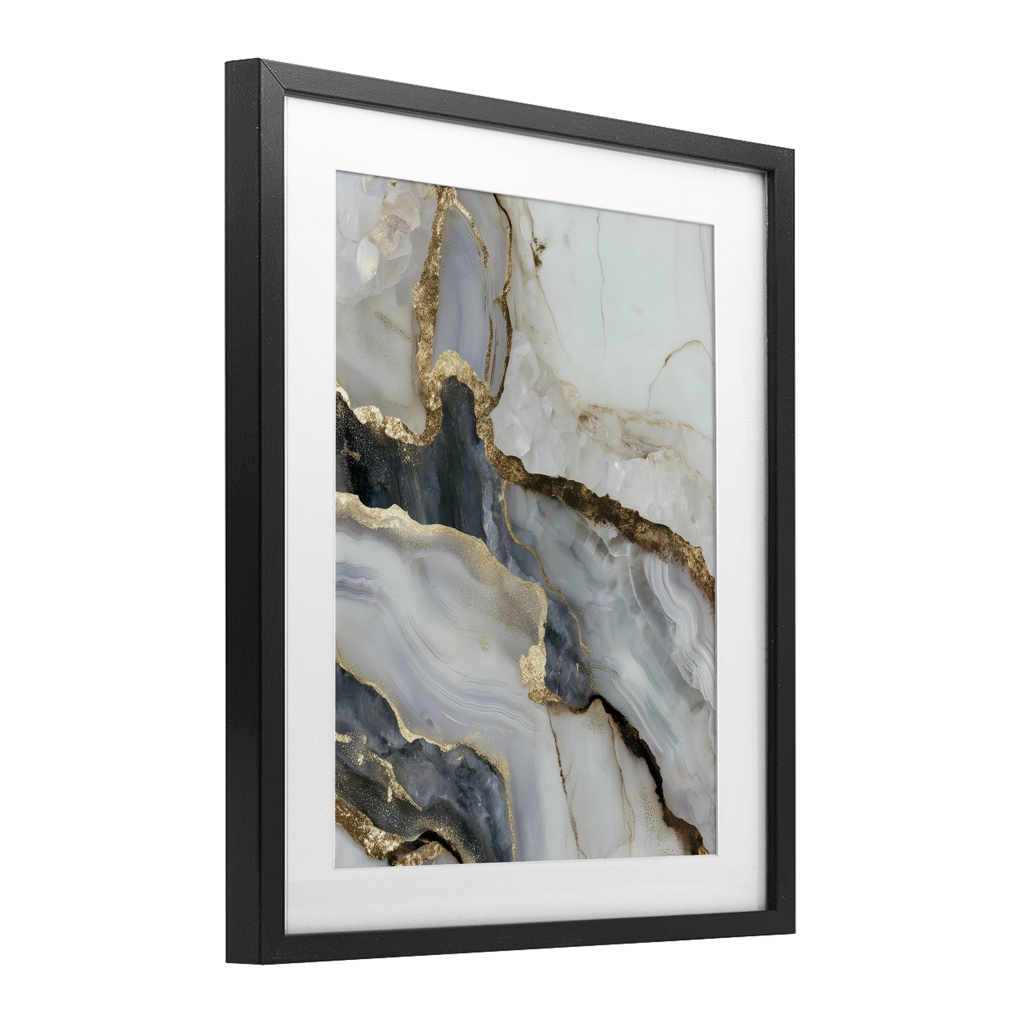Stupell Industries Elegant Touch of Gold Black Framed Print Under Glass, design by Svetlana Aleynikova