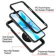 thumbnail image 3 of CoverON Apple iPhone 12 Pro Max Case (6.7"), Ring Holder Kickstand Magnetic Mount Clear Hard Back Cover Rubber Bumper, Black, 3 of 9