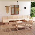 thumbnail image 1 of vidaXL 10 Piece Garden Lounge Set Solid Pinewood, 1 of 4