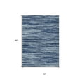 thumbnail image 3 of HomeRoots 613079 3 x 5 ft. Blue & Navy Blue Abstract Washable Indoor & Outdoor Rectangle Area Rug, 3 of 5