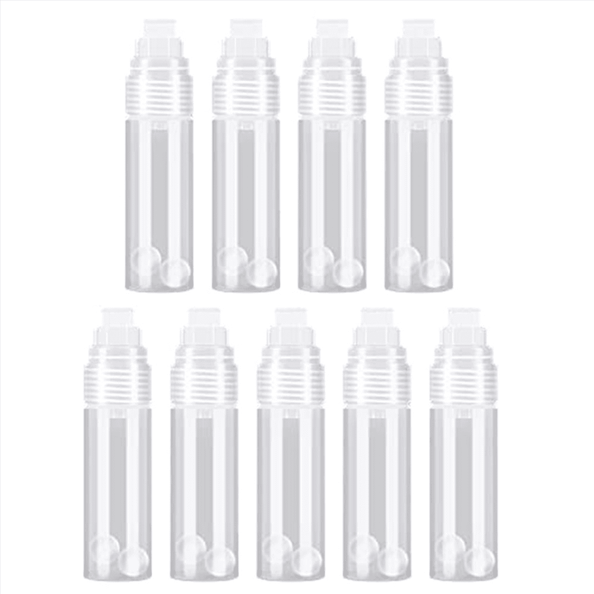 50 Pack Refillable Acrylic Paint Markers 15mm Empty Acrylic Markers Clear White Paint Marker Pens for Rock Painting Wood