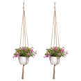 thumbnail image 1 of Cuerda colgante Macrame Plant Pot Holder Colgante Planta Colgador Decoración de jardín- 2pcs 122 Cm ZefeiWu 8390614096950, 1 of 1