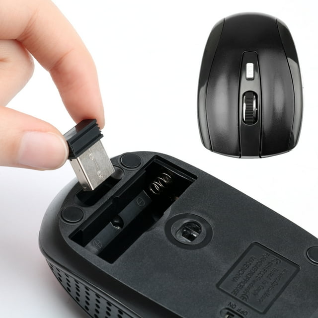 Wireless Gaming Mouse Adjustable DPI 2.4G 6 Buttons Wireless Mouse; 3 Optical Mouse for Laptop Notebook PC, Black