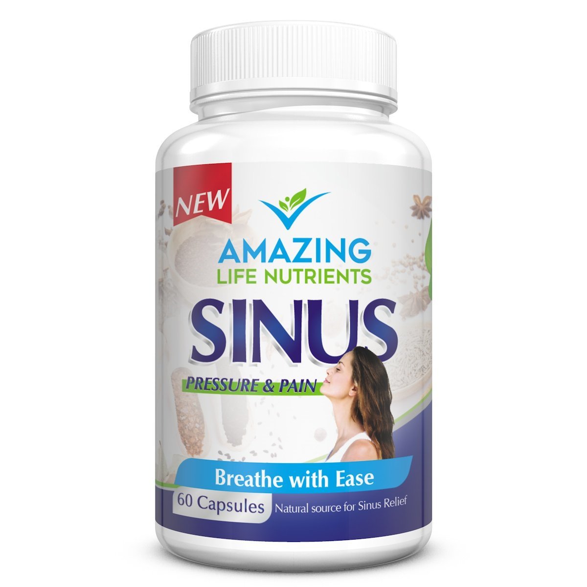 Natural Allergy Relief & Sinus Headache Booster Peppermint Supplement