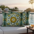 thumbnail image 2 of Outdoor Pillow Cover Retro Boho Flowers Set of 2 Waterproof Throw Pillowcases Abstract Ethnic Style Floral Decorative Patio Furniture Pillows for Couch Garden Indoor & Outdoor Use, 2 of 9