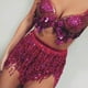 thumbnail image 2 of Qarigey Faldas de lentejuelas a la moda para actuaciones de baile, trajes de baile, faldas para mujer, faldas con borlas Prendas para la parte inferior del cuerpo púrpura, 2 of 6