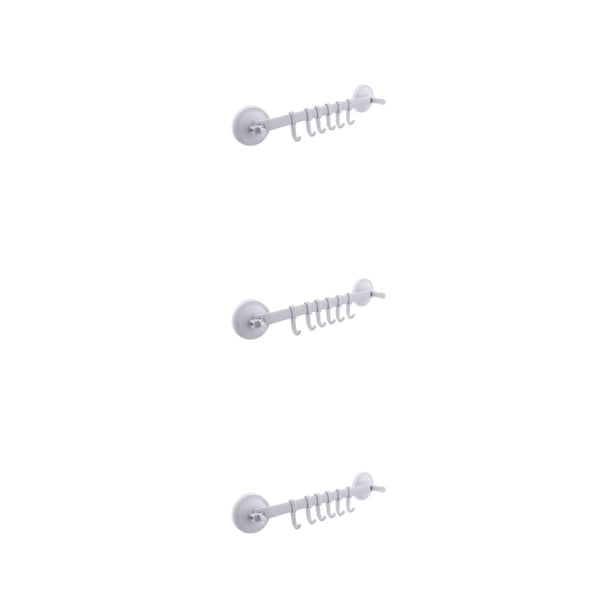 Bearachild Colgador de pared para baño, 6 ganchos, estantes colgantes, organizador, almacenamiento con ventosa, multiusos para el hogar y la Type1 NO1