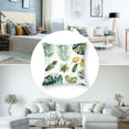 thumbnail image 5 of Acheng Palm Leaves with Lush Branches and Leaves Tropical Jungle Palm Leaves Short Plush Pillowcase Set of 2 White, 5 of 7