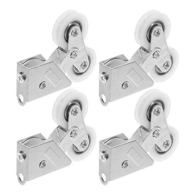 Miangastore 4 Pcs Poulie de Rail de Porte Coulissante Rouleau de Porte Écran Rouleau de Fenêtre Coulissante Rouleaux de Porte Patio Roue de Remplacement