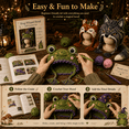thumbnail image 4 of Fantasy Hood Hat DIY Crochet Kit Series, Animal Hood Hat Crochet Kit with Yarn, Hook and Step-by-Step Guide for Beginner Adults, Halloween Festival Craft Gift, 4 of 6