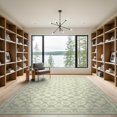 thumbnail image 2 of ODIKA 9'x12' Washable Area Rug Low Pile, Flatwoven, Entry Botanical Trellis Farmhouse Lattice Trailing Vine Door Flowing Dynamic for Great Room, Indoor Concept, Large Living, 2 of 7
