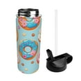 thumbnail image 2 of Sikiie Colorful Donut Print 18OZ Insulated Straw Cup, Portable Leak-proof Sports Water Bottle, Stainless Steel Water Cup Suitable for Home and Outdoor, 2 of 8