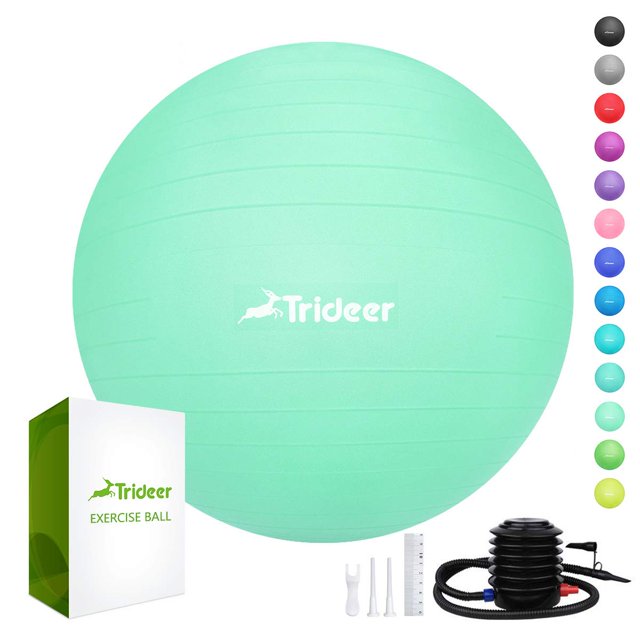 Silla Pelota de Estabilidad Trideer Extra Gruesa con Bomba 2200lb 55cm Verde Trideer TR59388559