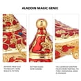 thumbnail image 5 of Lámpara de Aladín,Genio de la lámpara,Dorado Lámpara de Aceite Mágica de Aladdin de Aleación de Metal Forma de Tetera con Tallado Retro Decoración del Hogar(Rojo dorado) Amonsee NO, 5 of 5