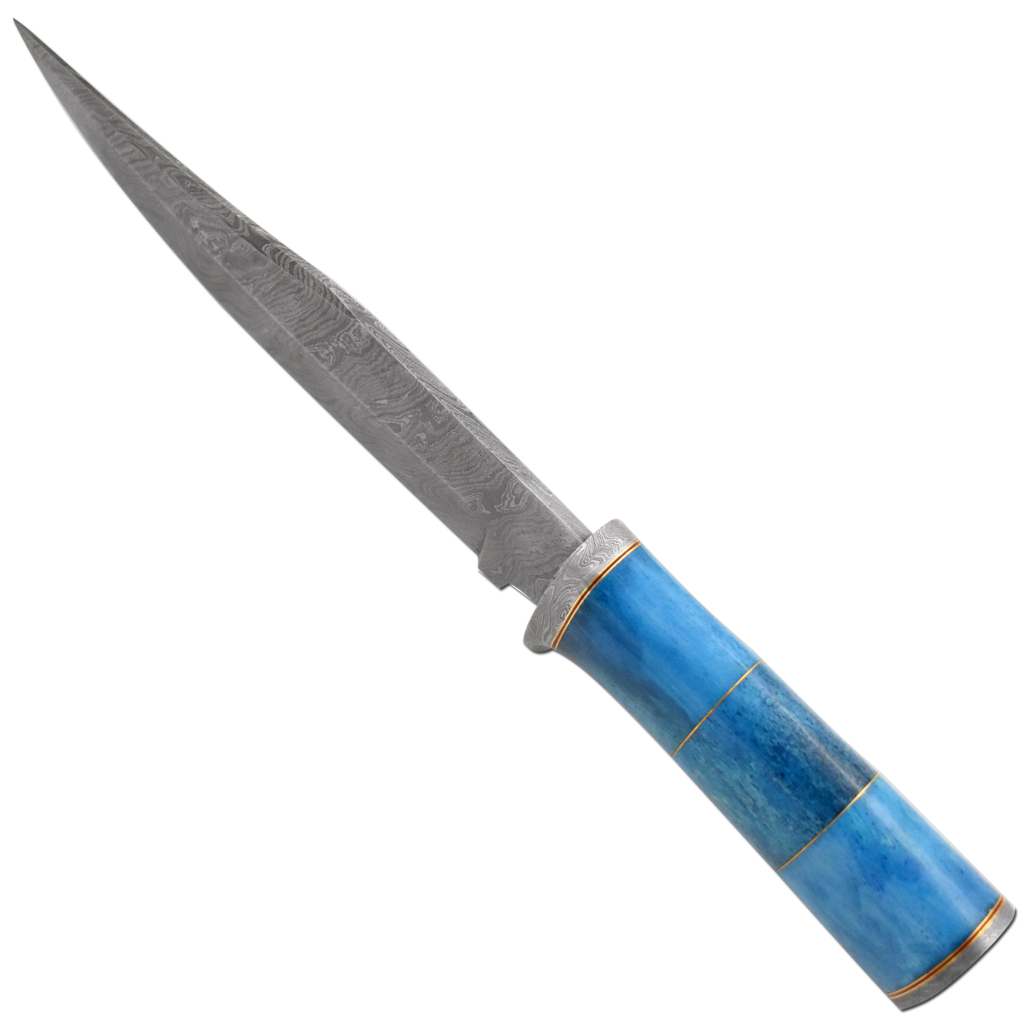 Old Ram Handmade Custom Damascus Drop Point Blade Hunting Bush-Craft Knife with Sheath