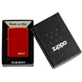 thumbnail image 4 of Zippo Metallic Red Matte Zippo Logo Pocket Lighter, 4 of 6