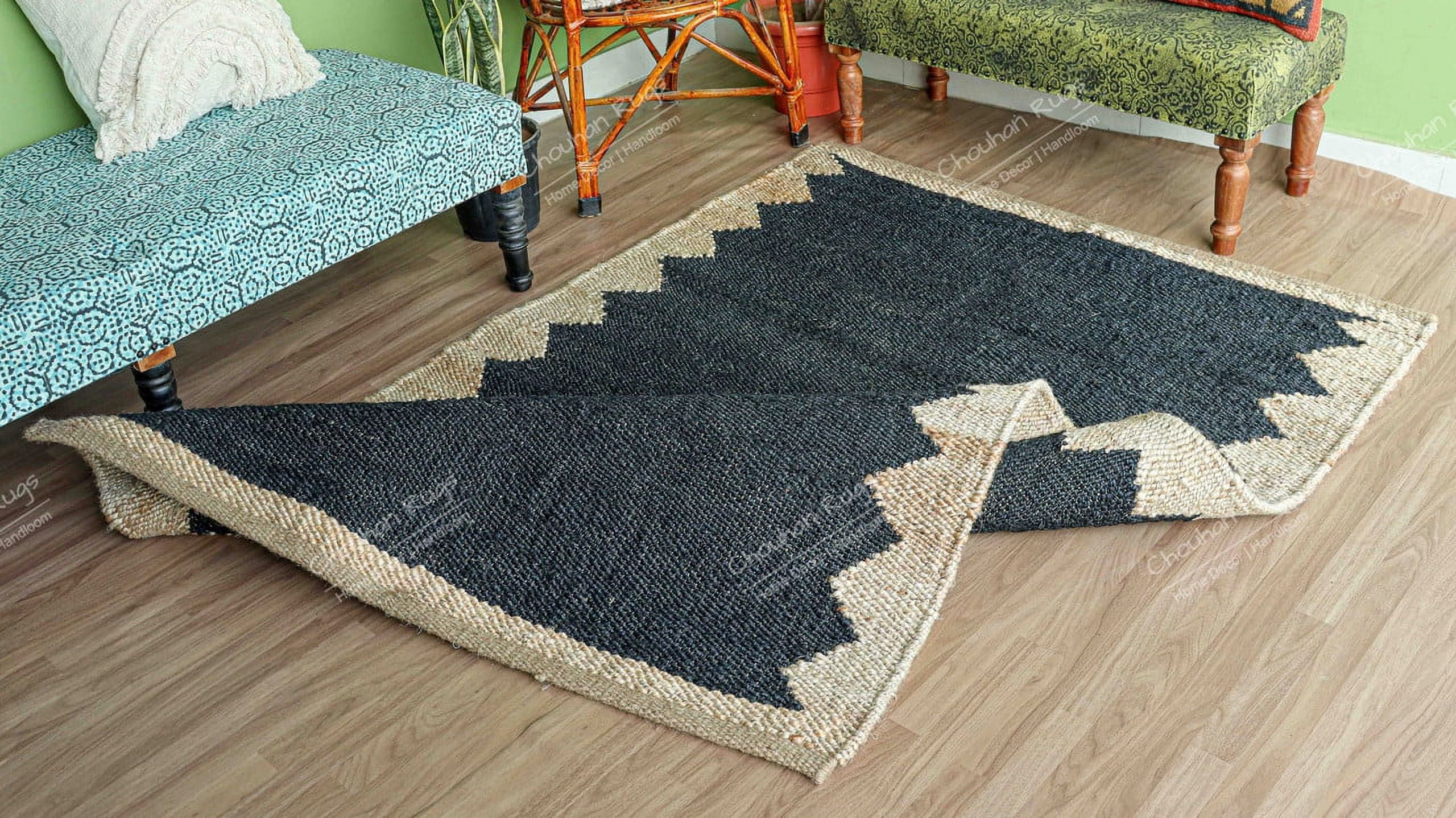 Chouhan Rugs Natural Jute Hemp Rug Bohemian Rug Decor Rug Handwoven Rug Custom Rug Decorative Rug