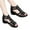 Black, variant on WIZUTIZ Wedge Sandals for Women Hiking Sandals Women Comfort Workout Elastic Beach Sandals Pull-On Round Toe Shoes Mid Heel (2"-3") Wide Solid Sandals for Lady Holiday New Arrivals Black