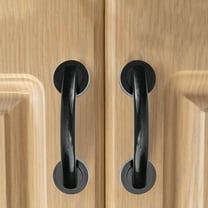 SEWOART Grab Bars Cabinet Suction Cup Handle Black ABS 1Set