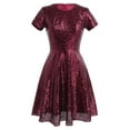 thumbnail image 5 of Alvivi Women Ladies Cocktail Evening Party Bridesmaid A-line Dress, 5 of 7