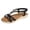 Black, variant on Rokment Boho Beach Memory Foam Wedges Dress Sandals for Women Comfortable Fashion Casual Leather Platform Low Heels Slingback Walking Summer Vacation Shoes Beige Size 6