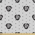 thumbnail image 1 of Floral Upholstery Fabric by the Yard, Rhythmic Grid Motifs Style Background with Symmetrical Dots Roses, Decorative Fabric for DIY and Home Accents, Grey Charcoal Grey by Ambesonne, 1 of 5