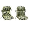 Kona Reversible Floral/Stripe Chair Cushion