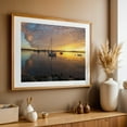 thumbnail image 5 of Golden Serenity - San Diego Harbor - San Diego California Photography Sunset Sailboat Harbor Seascape Ocean Coastal Scenic Oak Framed Wall Art Print 20 x 30 inches, 5 of 6