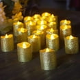 thumbnail image 2 of Flameless Wishing Candle Lights,6 Pack Battery Powered Gold Glitter Twinkling Fake LED Tea Candle Lights for Wedding Centerpieces,Tables,Anniversary,Outdoor,Christmas Decorations, 2 of 14