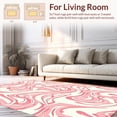 thumbnail image 2 of ODIKA 4'x6' Machine Washable Non-Slip Area Rug, Asymmetrical Wave in Hues High Traffic Rug, Pink, 393241, 2 of 7