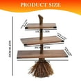 thumbnail image 3 of Cagnkofi Halloween BroomSnack Stand, 3 Tiers Tray Halloween Snack Tray, Candy Holder, WitchBroom Snack Tray, Party Trays for Serving Snacks, Salad, Dessert, Halloween Fall Holiday Ornament, 3 of 8