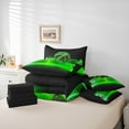 thumbnail image 6 of Manfei Boys Basketball Twin Bedding Sets, Teens Sports Bedding Comforter Set, Green Gradient Basketball Court Sheet Sets, Luxury Bedroom Decor Reversible 7 Pieces, 6 of 8